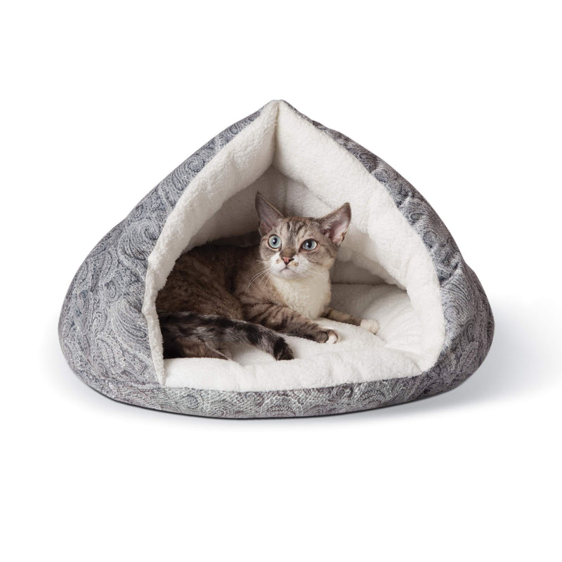 [Australia] - K&H PET PRODUCTS Self-Warming Hut Cat Bed, Gray 