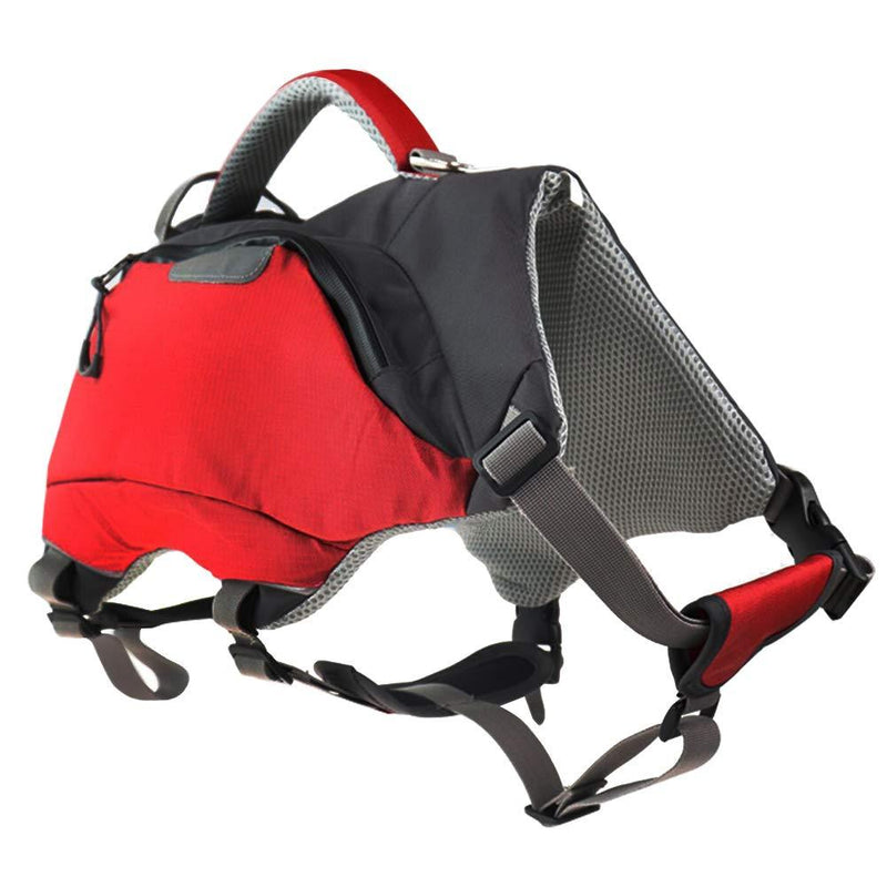 [Australia] - Lifeunion Adjustable Dog Backpack Life Jacket Outdoor Waterproof Hiking Camping Dog Saddle Bag Pack for Medium Large Dogs 