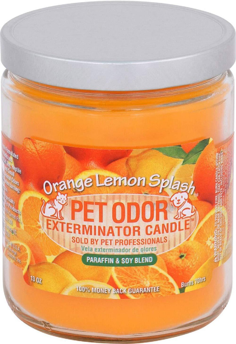 Pet Odor Exterminator Candle Orange Lemon Splash, Pack of 2 - PawsPlanet Australia