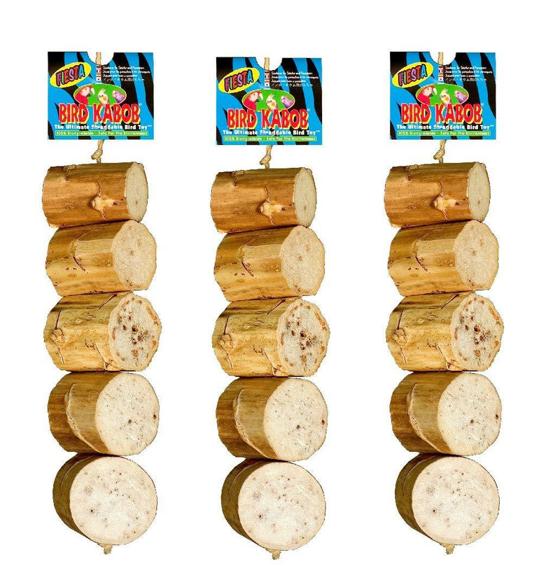[Australia] - BIRD KABOB Wesco Pet Bird Toy Fiesta (11" Long x 2.25" Wide) - Pack of 3 