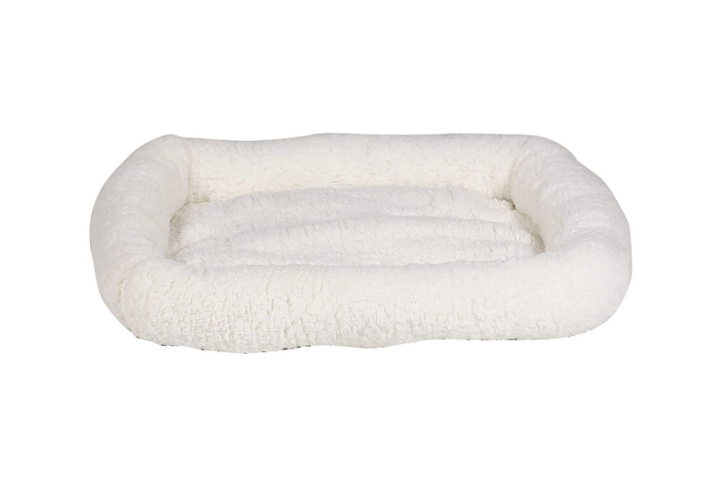 [Australia] - Long Rich HCT ERE-001 Super Soft Sherpa Crate Cushion Dog and Pet Bed, White, By Happycare Textiles Self Warming 24 x 18 inches 