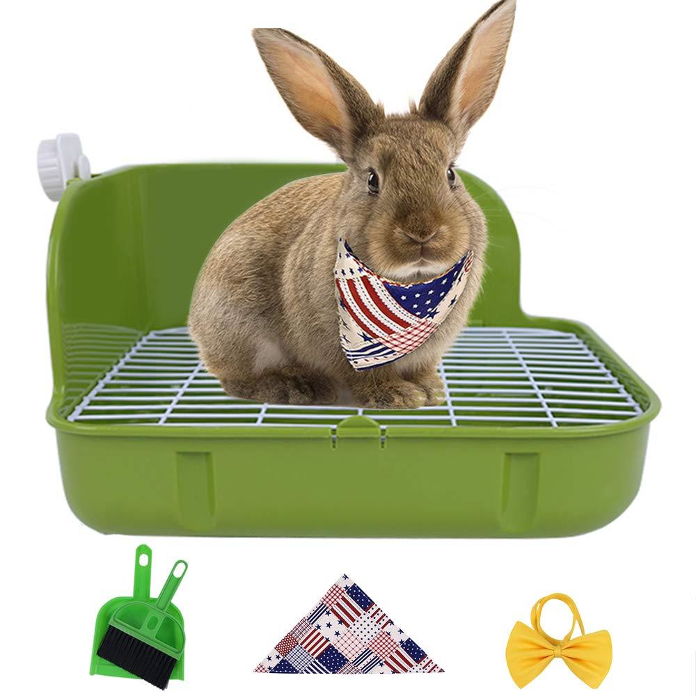 [Australia] - Humorous.P Small Animal Litter Pet Toilet Potty Trainer Corner Litter Bedding Box Pet Pan for Small Animal/Rabbit/Guinea Pig/Galesaur/Ferrets Rectangular Plastic Material 