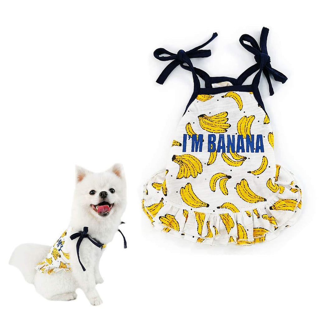 [Australia] - Petea Pet Clothes Cute Summer Fruit Dog Cat T-Shirt Puppy Clothes Dog Skirt Dress Clothes for Dogs and Cats S 