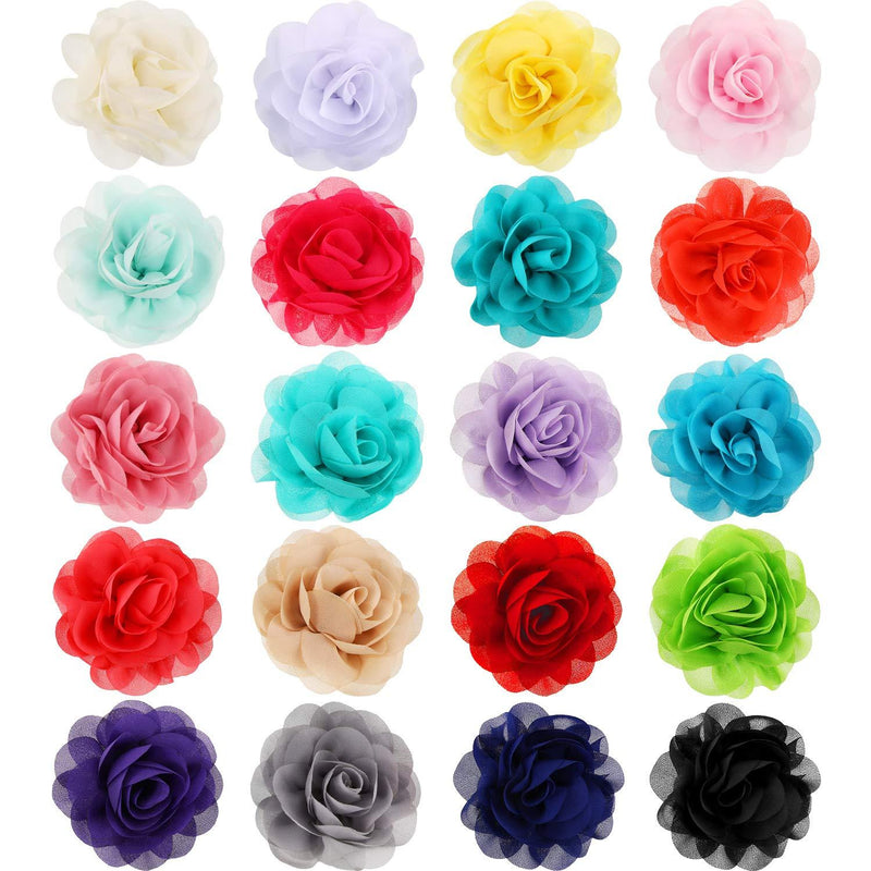 [Australia] - Leinuosen 20 Pieces Dog Collar Flowers Pet Bow Tie Flower Collars for Puppy Collar Grooming Accessories (8 cm, 20 Pieces) 