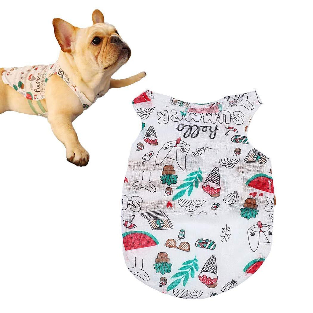 [Australia] - Petea Pet Clothes Dog Cat Summer Watermelon Fruits Vest Cute Puppy Apparel for Dogs and Cats M 