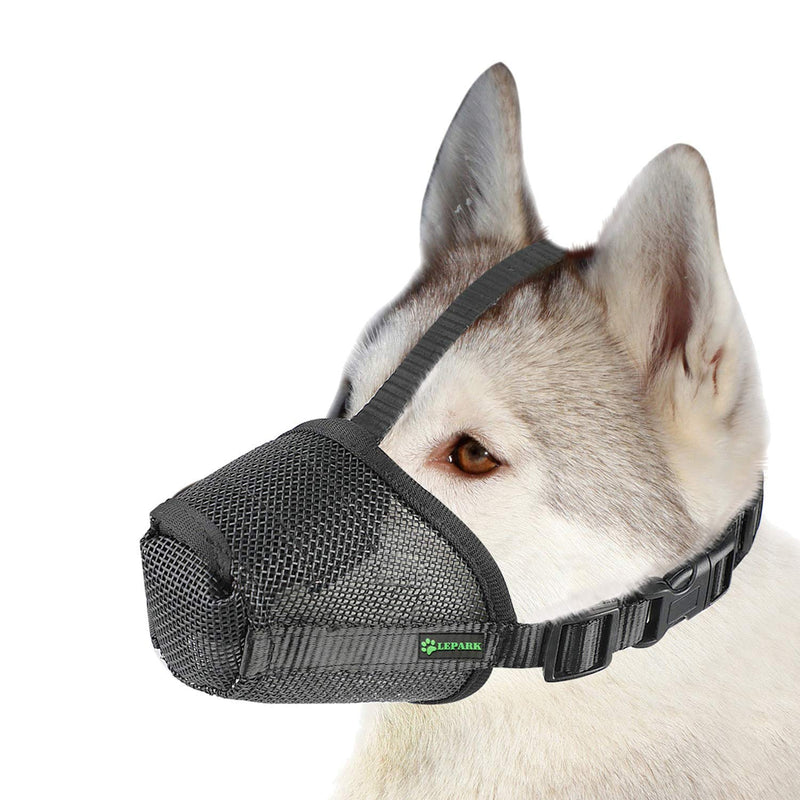 Dog Muzzle Mesh Mask with Velcro for Small, Medium and Large Dogs, Anti Biting, Barking and Chewing, Ajustable and Breathable XS Basic-Black - PawsPlanet Australia