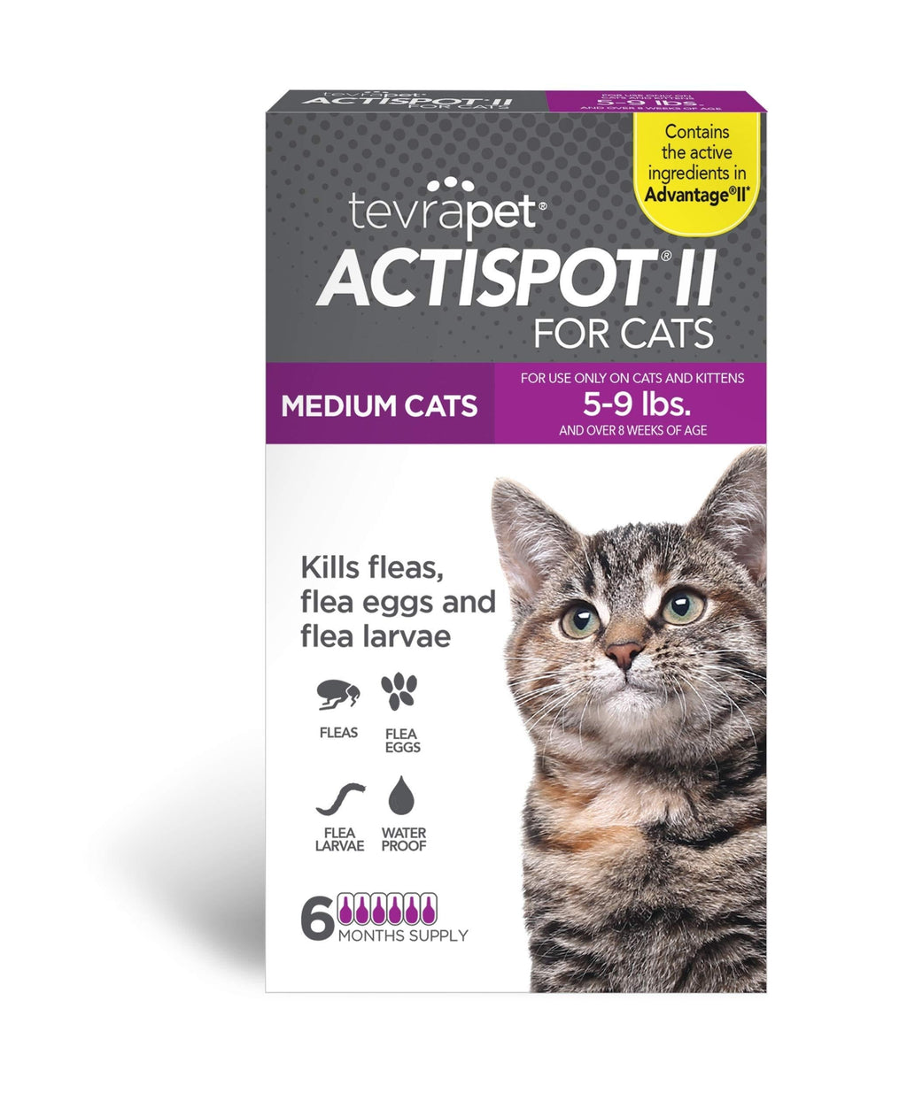 [Australia] - TevraPet Actispot II Flea Prevention for Cats- 6 doses 5-9 lbs 