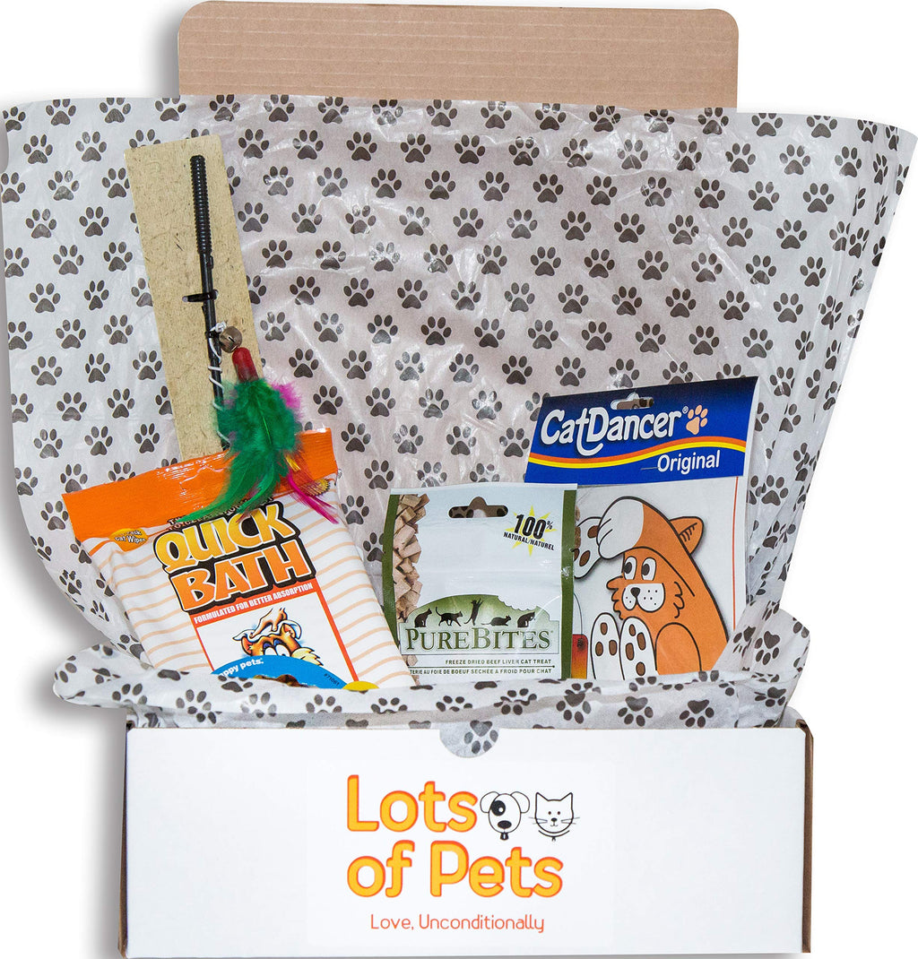 [Australia] - Lots of Pets Cat Scratch Fever Party Box Kitty Cat Party Box, Pet Supplies Starter Pack, Treats and Toys for Cats 