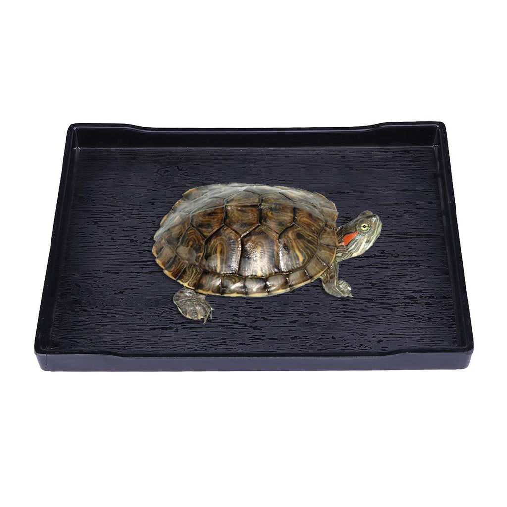 POPETPOP Reptile Food and Water Bowl-Large Reptile Water Dish Also Fit for Bath- Shallow Water Dish for Reptiles- Small Size Size 1 - PawsPlanet Australia