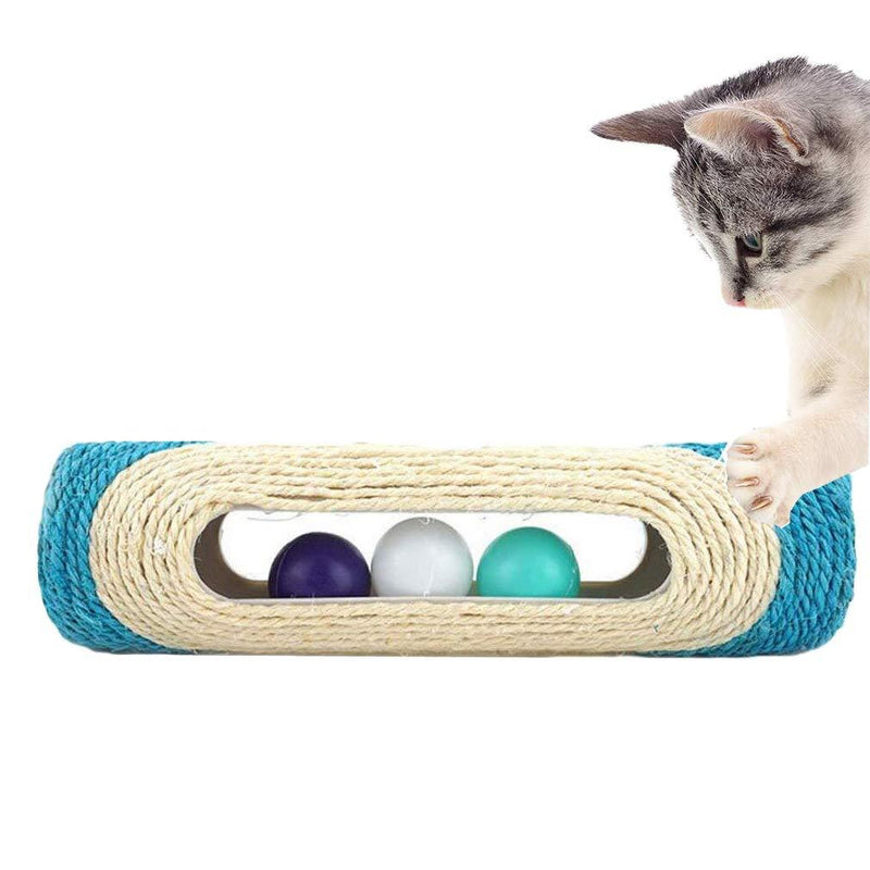 [Australia] - Yeecoofei Cat Kitten Toys Rolling Sisal Scratch Board Roller with 3 Ball Exercise Training Tool 