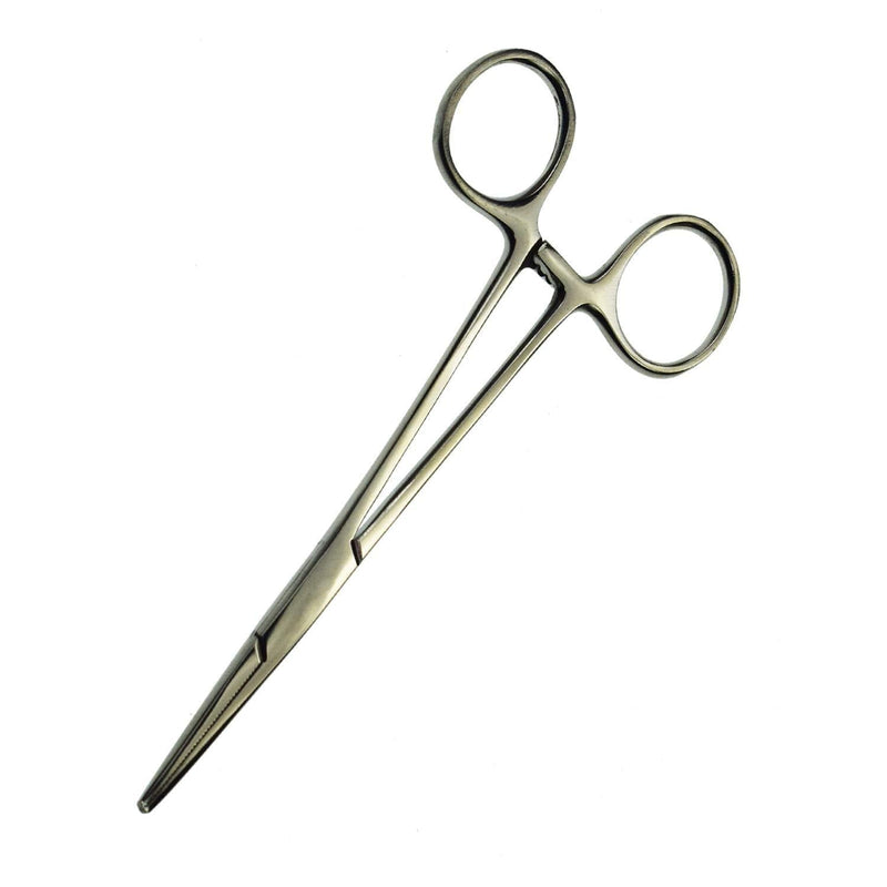 [Australia] - Motanar Professional Stainless Steel Pets Dogs Cats Hemostat Forceps Scissors Ear Hair Clamp Pulling Shears Plier Pet Dog Trimmer Accessories Straight Curved Silver 5.5 Inch 