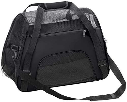 TIYOLAT Pet Carrier Bag, Airline Approved Duffle Bags, Pet Travel Portable Bag Home for Little Dogs, Cats and Puppies, Small Animals Black - PawsPlanet Australia