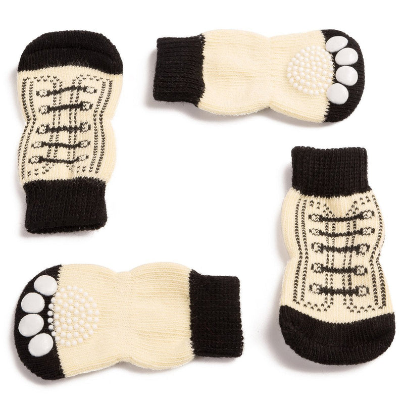 Harfkoko Pet Heroic Anti-Slip Knit Dog Socks&Cat Socks with Rubber Reinforcement, Anti-Slip Knit Dog Paw Protector&Cat Paw Protector for Indoor Wear, Suitable for Small&Medium&Large Dogs&Cats Mini B-shoe XL - PawsPlanet Australia