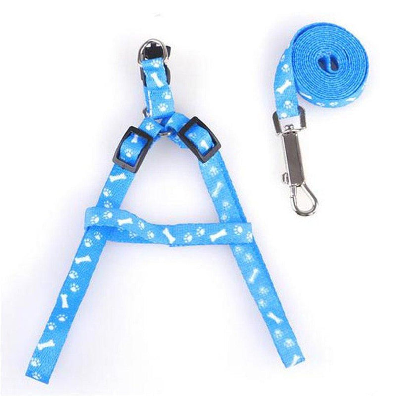 [Australia] - ColorMilky Cat Puppy Dog Harness and Leash Traction Kit Aqua Blue 