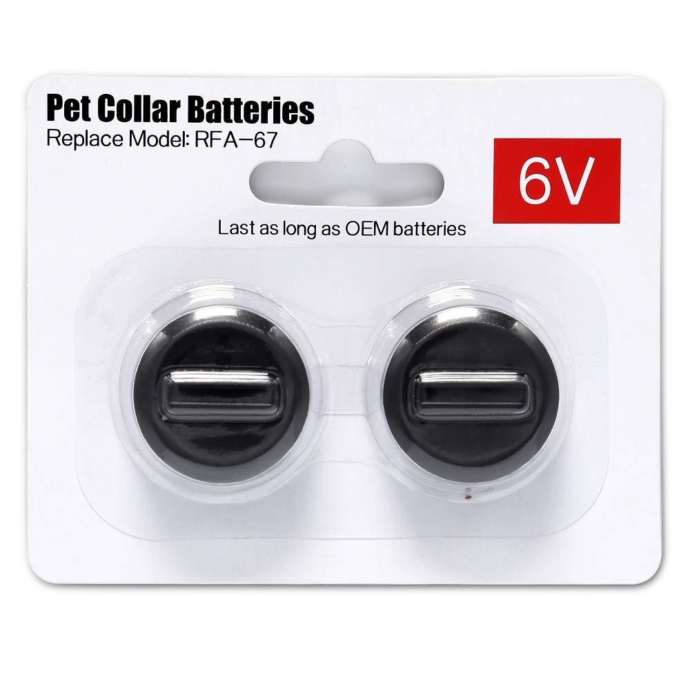 [Australia] - 2 Packs Pet Collar Batteries Compatible with PetSafe RFA-67 6 Volt Replacement Batteries 