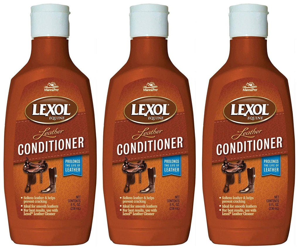 [Australia] - Lexol Equine 3 Pack of Leather Conditioner, 8 Ounces Each, for Tack 