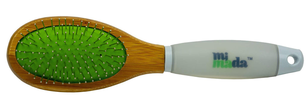 [Australia] - Bamboo 2-in-1 Pin and Bristle Brush with Comfort Gel Handle 