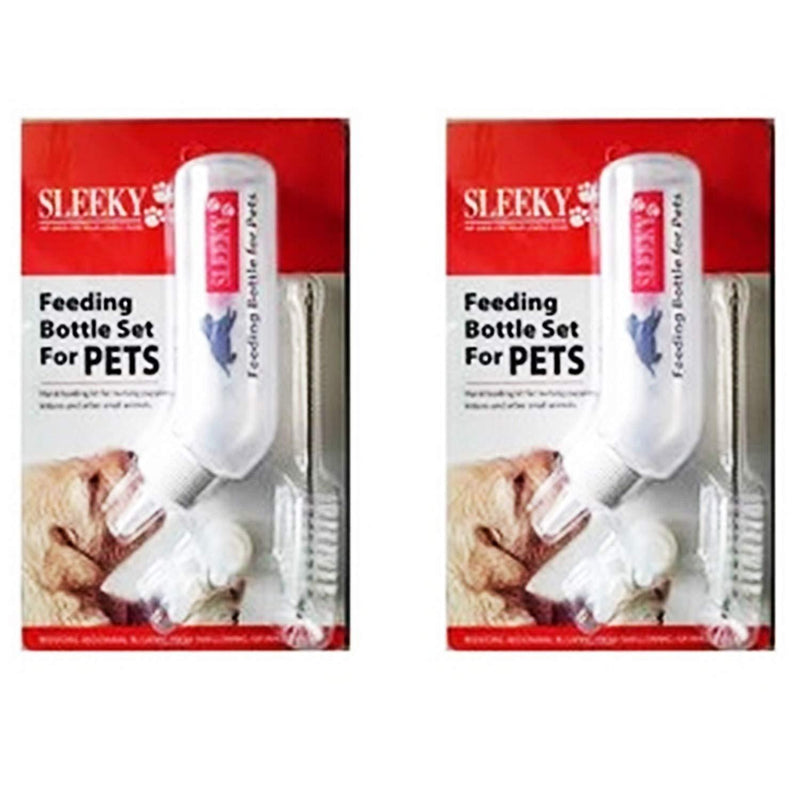 2 Set of Feeding Bottle Set for Pets, Hand Feeding kit for Nursing Puppies, Kitten and Other Animals, by Prime Shopping Online - PawsPlanet Australia