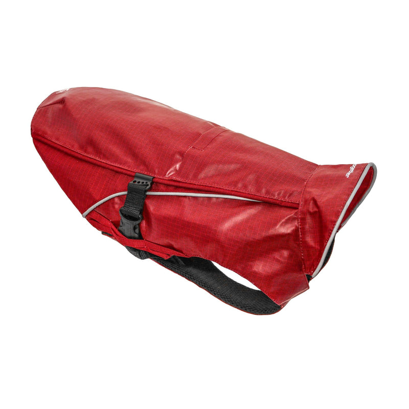 [Australia] - Kurgo Heavy Duty Rain Coat for Dogs | Waterproof Dog Raincoat | Durable Outdoor Gear for Pets | Adjustable Side Clips | Leash Attachment Opening | Portsmouth Foul Weather Jacket | 5 Sizes Large Chili Red 