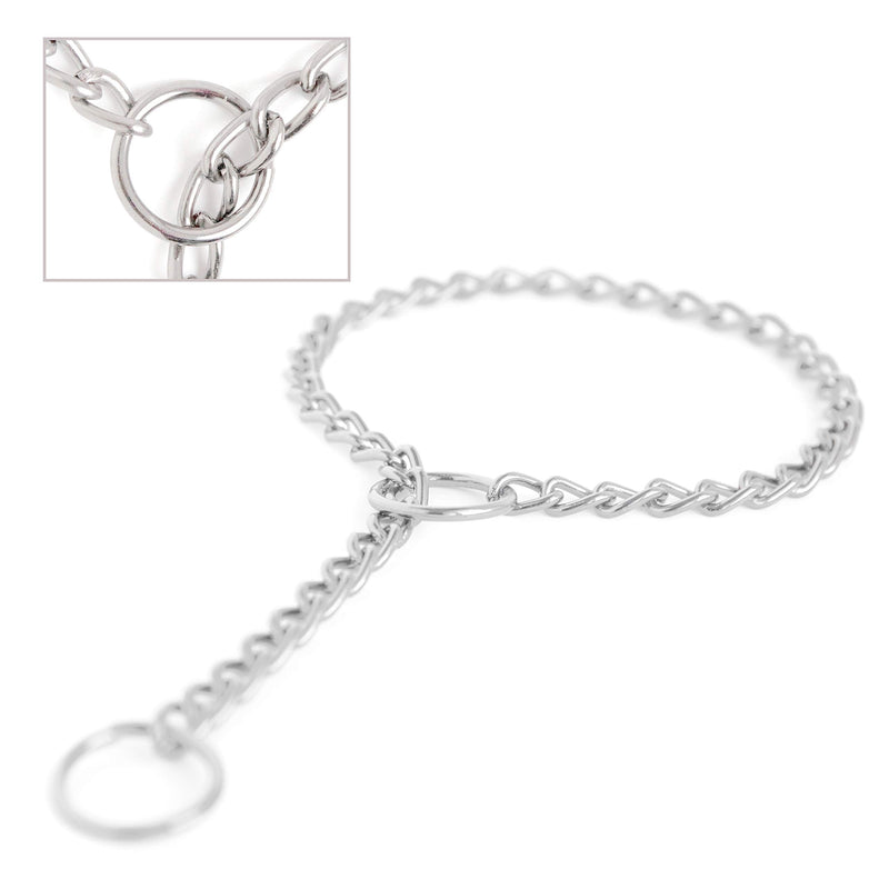 Mighty Paw Slip Collar. Premium Stainless Steel Choke Collar. Strong, Durable, Weather Proof, Tarnish Resistant Metal Chain. No Pull Dog Training Collar. 16" - PawsPlanet Australia