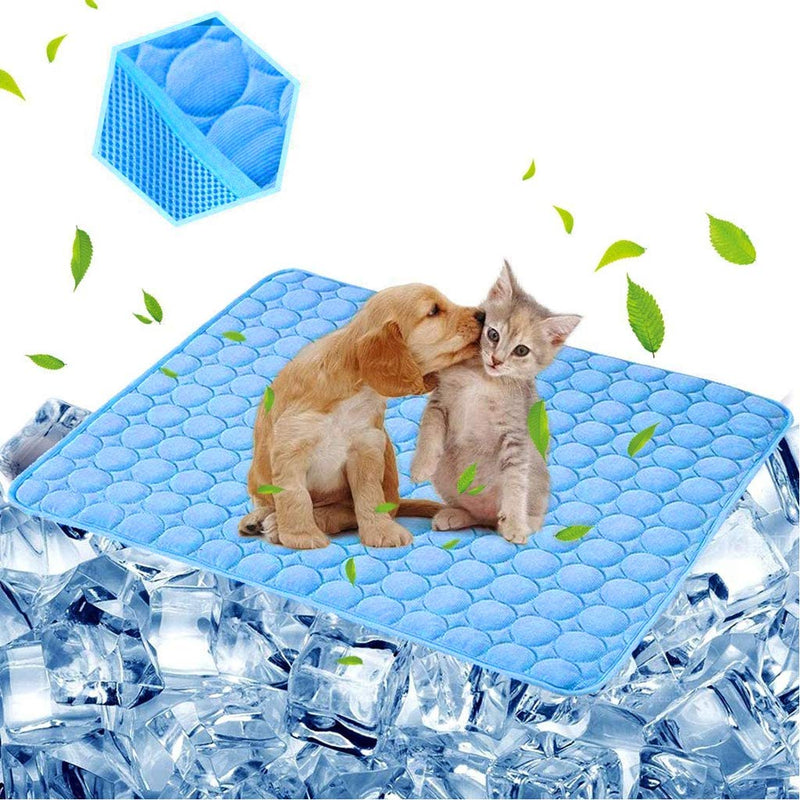 aingycy Dog Cooling Mat Pet Cooling Pads Dogs & Cats Pet Cooling Blanket for Outdoor Car Seats Beds 22IN*28IN Blue - PawsPlanet Australia