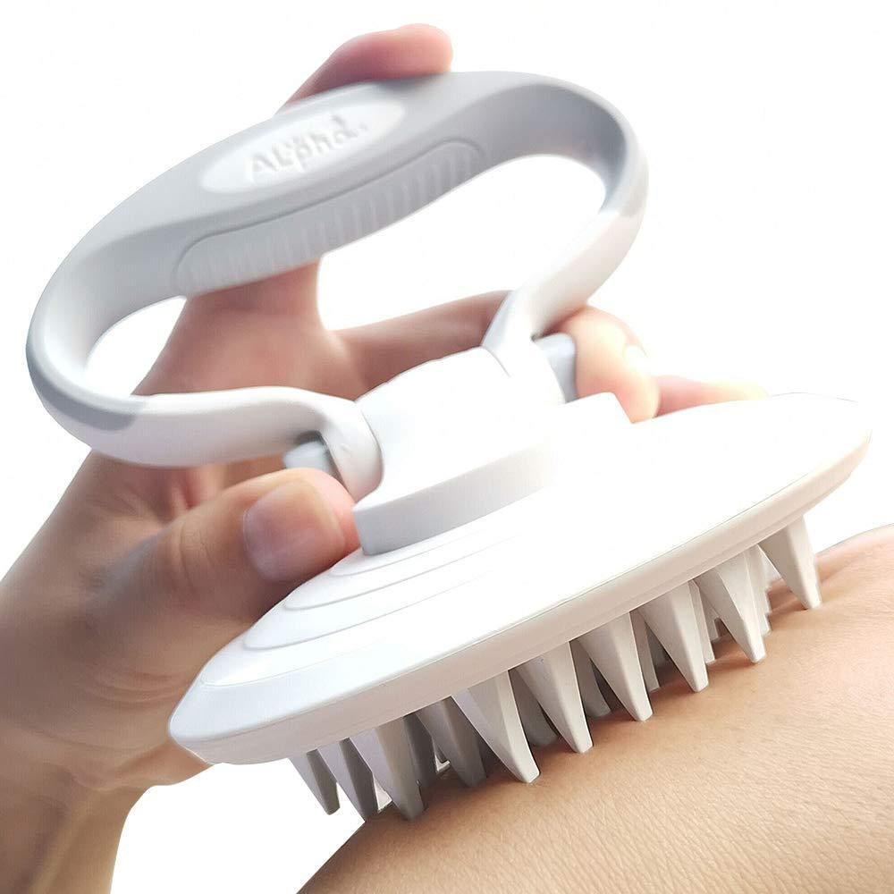 [Australia] - LECONG DELE Cat Grooming Brush Pet Bath Massage Brush Tool for Dogs and Cats with Short or Long Hair - Multi-Angle Adjustable Folding Grip for Shampooing & Deshedding 