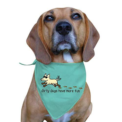 [Australia] - Dirty Dogs Have More Fun - Doggie Bandana for Your Best Friend, Colorful Punny Dog Bandana 