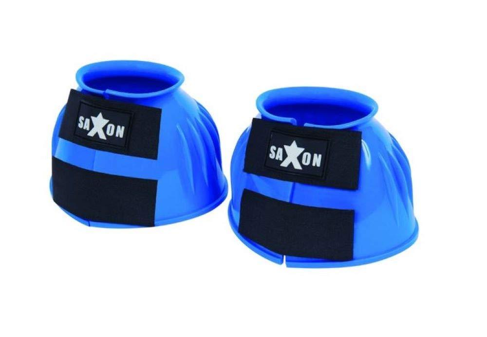 Saxon. Double Tape PVC Ribbed Bell Boots Royal Blue Warmblood - PawsPlanet Australia