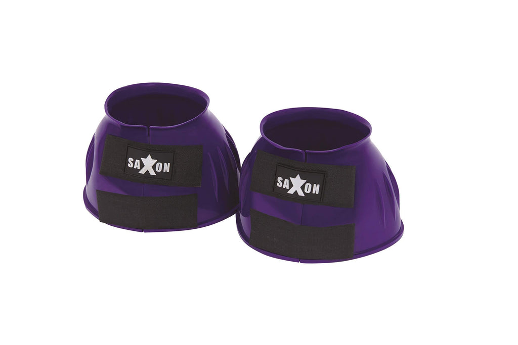 [Australia] - Saxon. Double Tape PVC Ribbed Bell Boots Purple Warmblood 