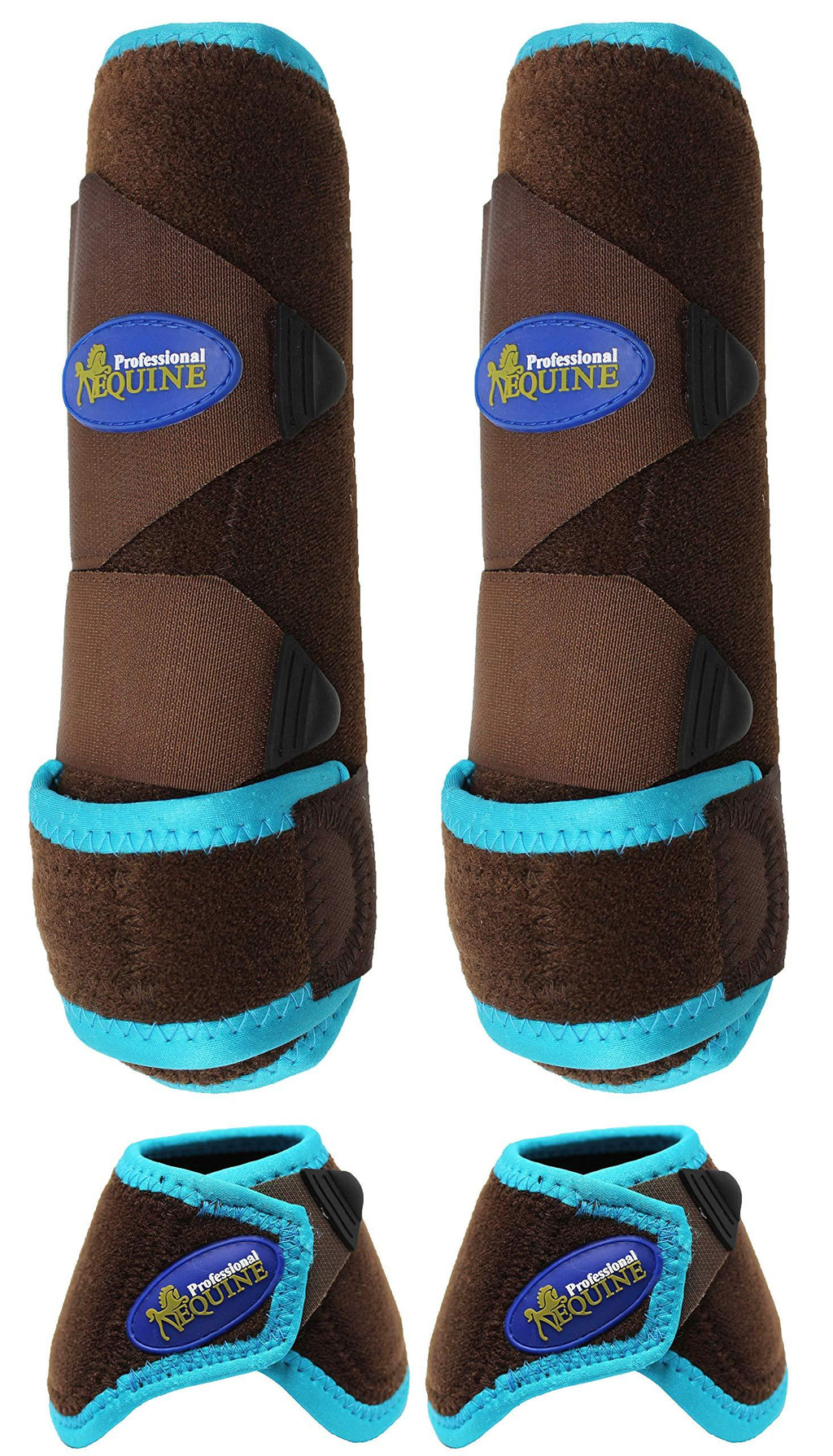 [Australia] - Professional Equine Horse Medium Sports Medicine Splint Bell Boots 4126B 