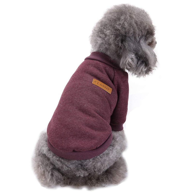 CHBORLESS Pet Dog Sweater Warm Dog Pajamas Soft Cat Sweater Puppy Clothes Small Dogs Sweater Winter Doggie Sweatshirt XX-Small Brown - PawsPlanet Australia