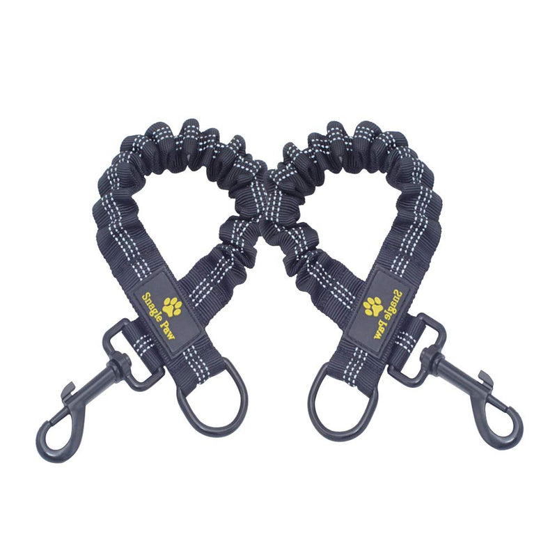 Bungee Leash Extension Attachment, 18" Shock Absorbing Lead Extension Absorber, Prevent Injury on Arm and Shoulder & Save Dogs from Getting Hurt, Great for Bicycle, Running, Walking Black - PawsPlanet Australia