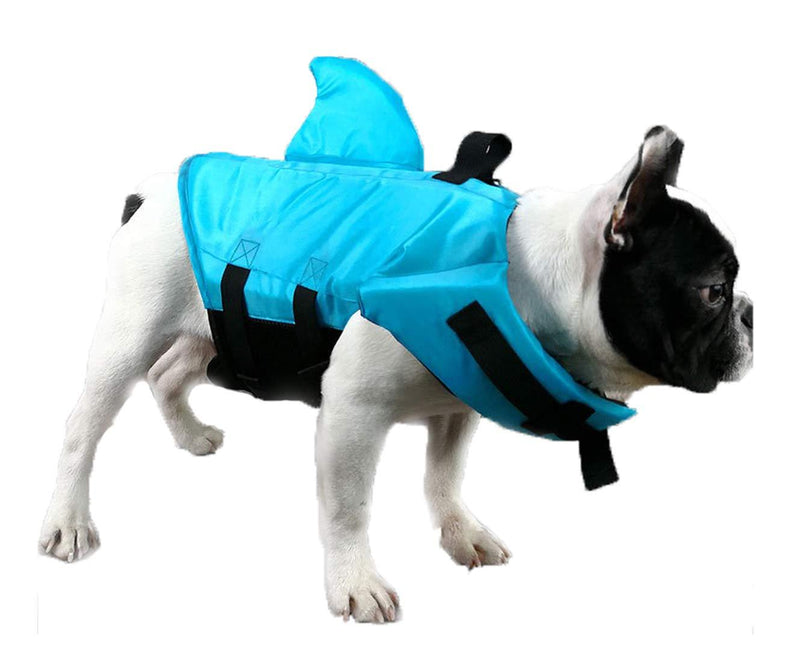 GabeFish Shark Life Jackets for Dogs, Blue, Orange, Swimwear for Cats Blue X-Small XS (Weight: 2-13lb/1-6kg) - PawsPlanet Australia