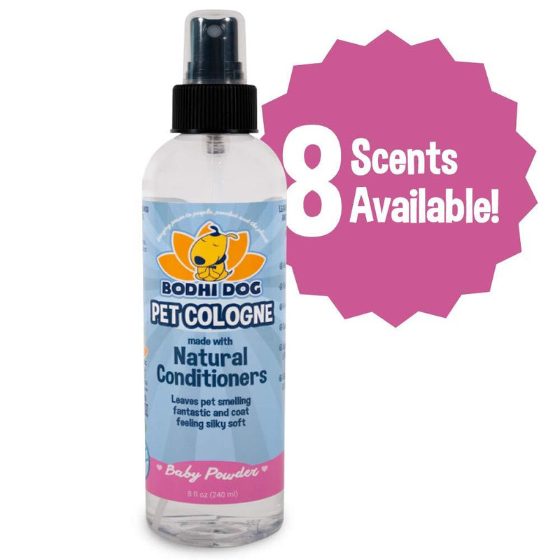 [Australia] - Natural Pet Cologne | Large 8oz | Cat & Dog Deodorant and Scented Perfume Body Spray | Clean and Fresh Scent | Natural Deodorizing & Conditioning Qualities | Made in USA Baby Powder 