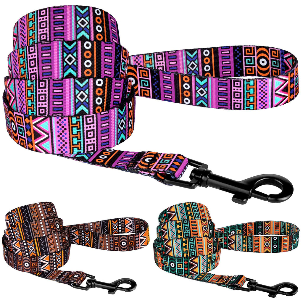 [Australia] - CollarDirect Tribal Dog Leash Aztec Pattern Design Nylon Pet Leashes for Dogs Small Medium Large Puppy 5 Feet Long Pattern 2 L 