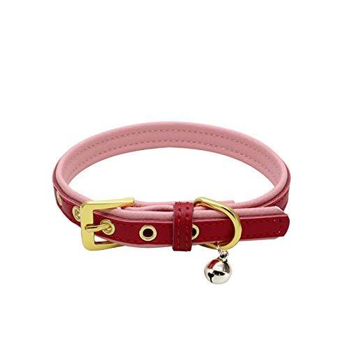 [Australia] - Shark PET Collar Dog Collar Cat Collar Leather Padded Dog Collars XS(Neck:20-28cm) Red 