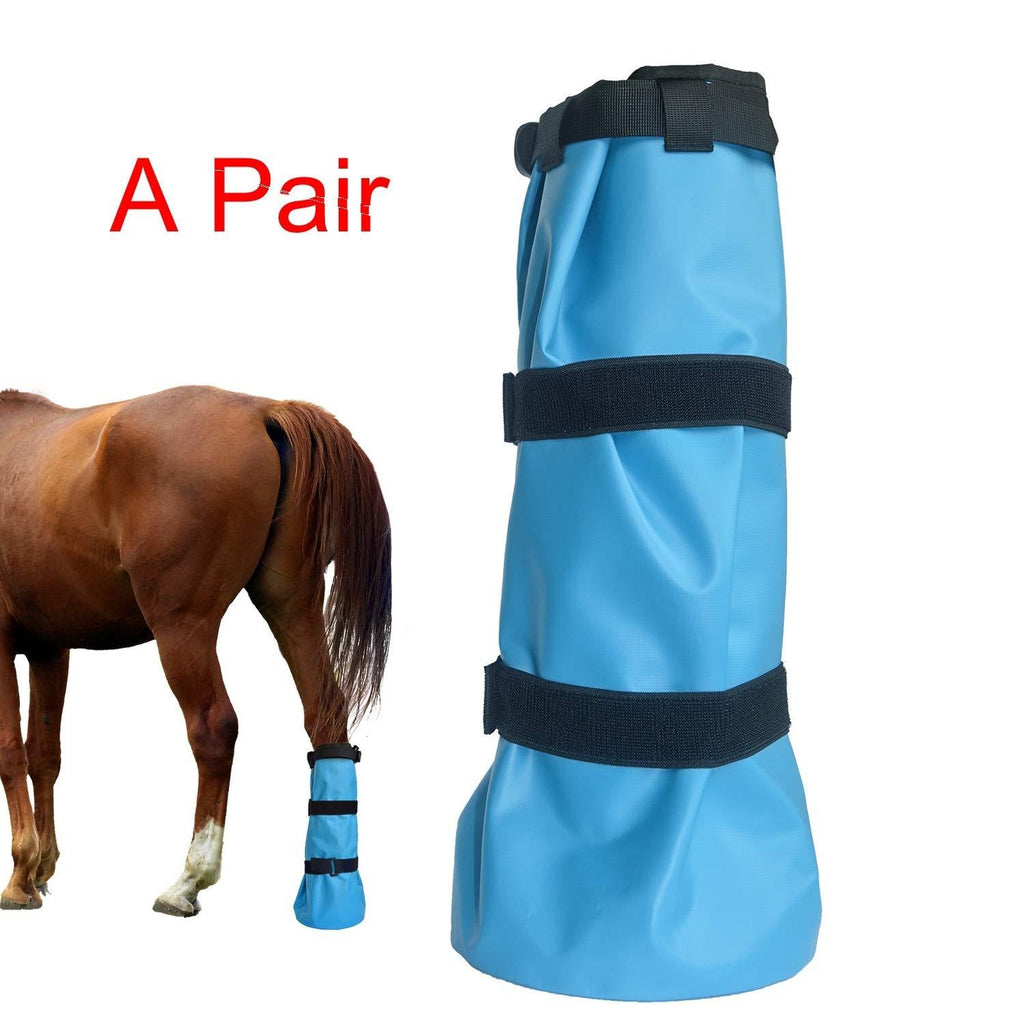 [Australia] - yeezo A Pair Hoof Soaker Boot Equine Soaking Boot Horse Soak Bag Draft Soaker Sack Horse Foot Wrapped Hooves Care Bags Easy Use Icing Treatment Bucket 