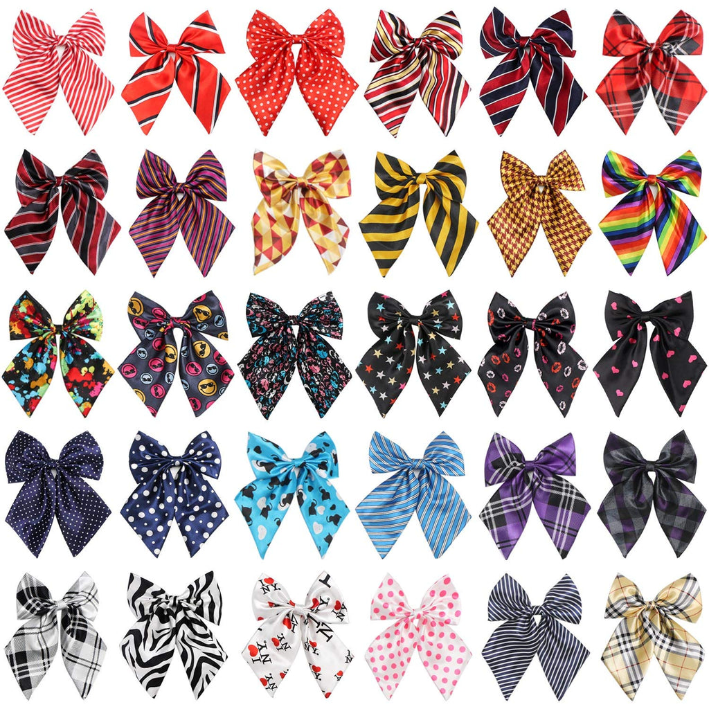 Segarty Dog Neck Bow Ties Assorted Pattern Adjustable Pet Collar Bowtie for Medium Large Dog Bowknot Costumes Grooming Accessories Photography Christmas Festival Party Pet Style Gift various - PawsPlanet Australia