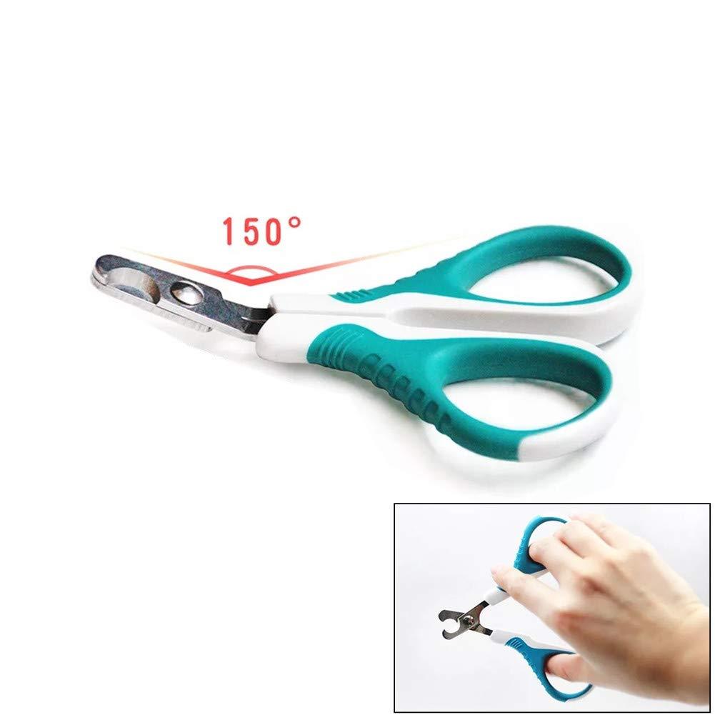 [Australia] - Professional Pet Nail Clippers for Small Animals - Best Cat Nail Clippers & Claw Trimmer Kit - Perfect Grooming Tool for Cat Small Medium Dog Bunny Rabbit Bird Puppy Kitten Ferret Blue Curved Blade 