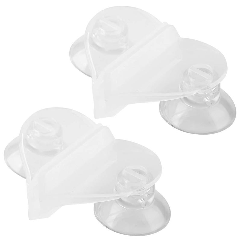 [Australia] - Zyyini Aquarium Divider Clip, 2pcs Transparent Heart Shape Fish Tank Breeding Divider Clamp with Suction Cup, for Dividing The Tank into Several Compartments 