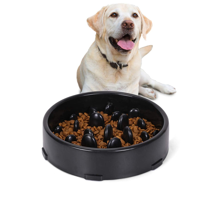 JASGOOD Slow Feeder Dog Bowl for Medium Dogs Slow Feeding Interactive Bloat Stop Dog Bowls A-Black - PawsPlanet Australia