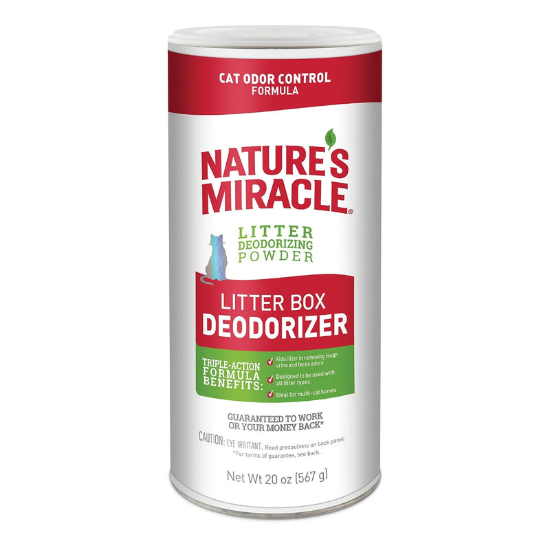 Nature's Miracle Litter Box Deodorizer, 20 oz, Litter Deodorizing Powder, Cat Odor Control Formula - PawsPlanet Australia