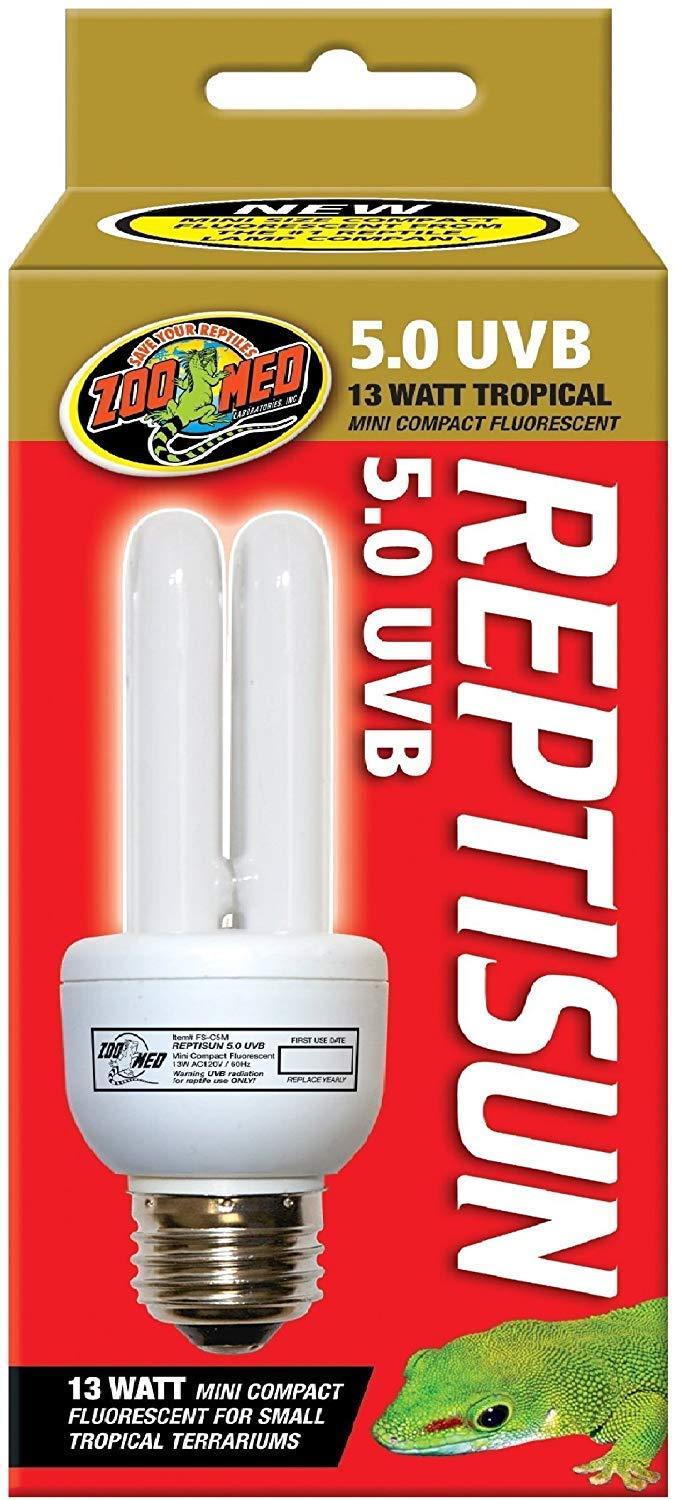 [Australia] - Zoo Med 4 Pack of ReptiSun 5.0 UVB Mini Compact Fluorescent Bulbs for Small Tropical Terrariums 