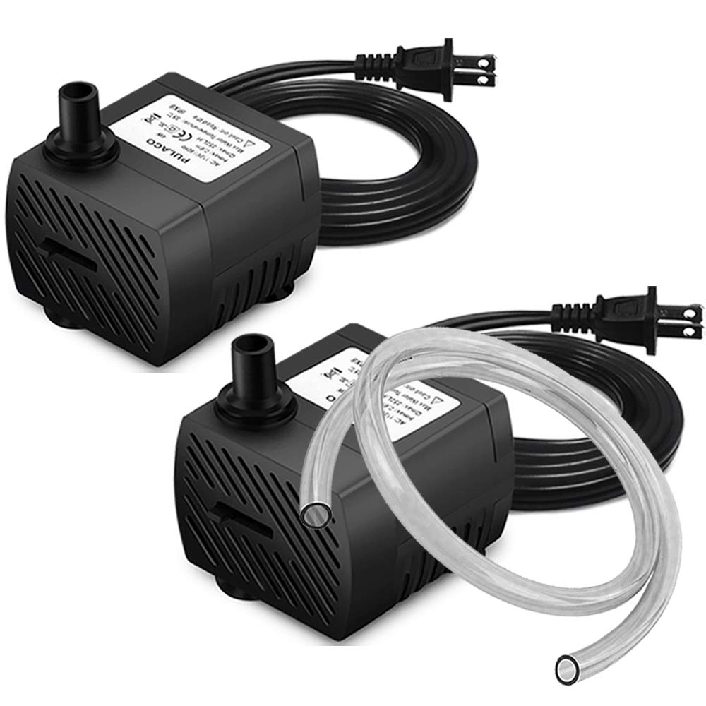 2 Pcs Mini Submersible Water Pump (95GPH 5W) for Aquarium Fish Tank, Pond, Fountain, Hydroponics - PawsPlanet Australia