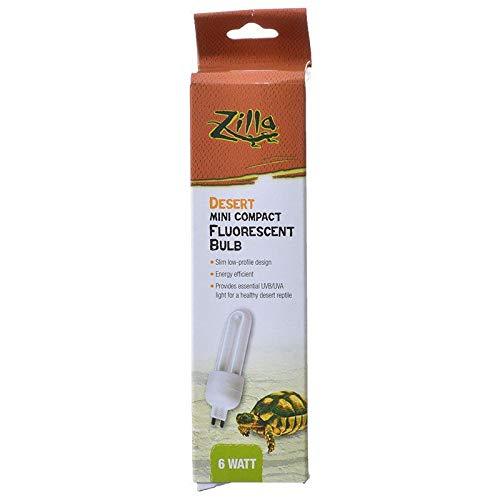 Zilla Desert Mini Compact Fluorescent UVA/UVB Bulb 1 Bulb - (6 Watt) - Pack of 3 - PawsPlanet Australia