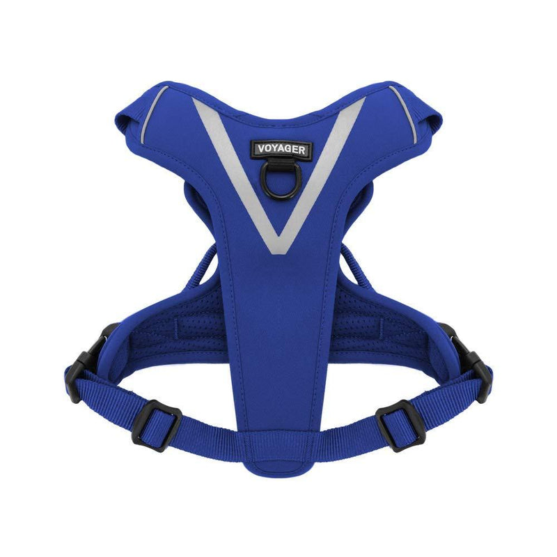 [Australia] - Maverick Dual Attachment Outdoor Dog Harness by Voyager | NO-pull Pet Walking Vest Harness - Royal Blue, Small 