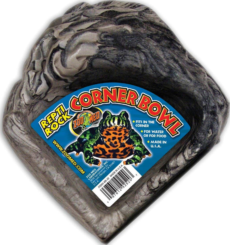 [Australia] - Zoo Med Repti Rock Corner Bowl Small (4.75" Long x 4.75" Wide) - Pack of 3 