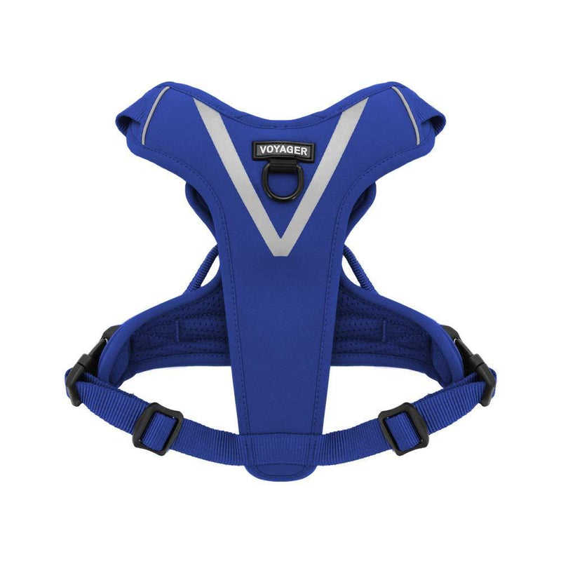 [Australia] - Maverick Dual Attachment Outdoor Dog Harness by Voyager | NO-pull Pet Walking Vest Harness - Royal Blue, Large 
