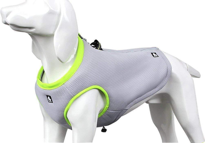 SGODA Dog Cooling Vest Harness Cooler Jacket XX-Small Chest 12-14" grey with green - PawsPlanet Australia