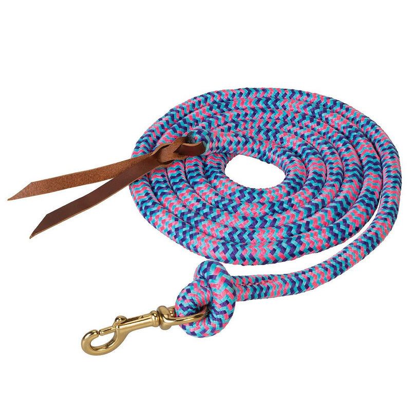 Weaver Leather Rough Out Oiled Contoured Breast Collar Turquoise/Purple/Diva Pink - PawsPlanet Australia